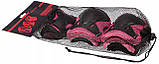 Комплект захисний SportVida 3 в 1 SV-KY0006-M Size M Black/Pink Набір захист для роликів скейту пенніборда, фото 7