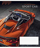 Зошит шкільний на скобі, 12 арк., вибірковий УФ лак, клітинка, ШКОЛЯРИК