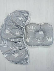 Набір в коляску 2 предмети подушка і простирадло на резинці комплект постільної білизни в дитячий візок, фото 3