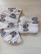 Набір в коляску 2 предмети подушка і простирадло на резинці комплект постільної білизни в дитячий візок, фото 4