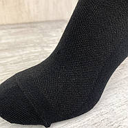 Чоловічі короткі бавовняні шкарпетки сітка чорного кольору Krokus 39-42, фото 2