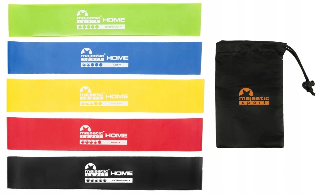 Гумки для фітнесу 5-25 кг Majestic Sport Home Mini Band M-HMB-4216 набір 5 шт фітнес резинок