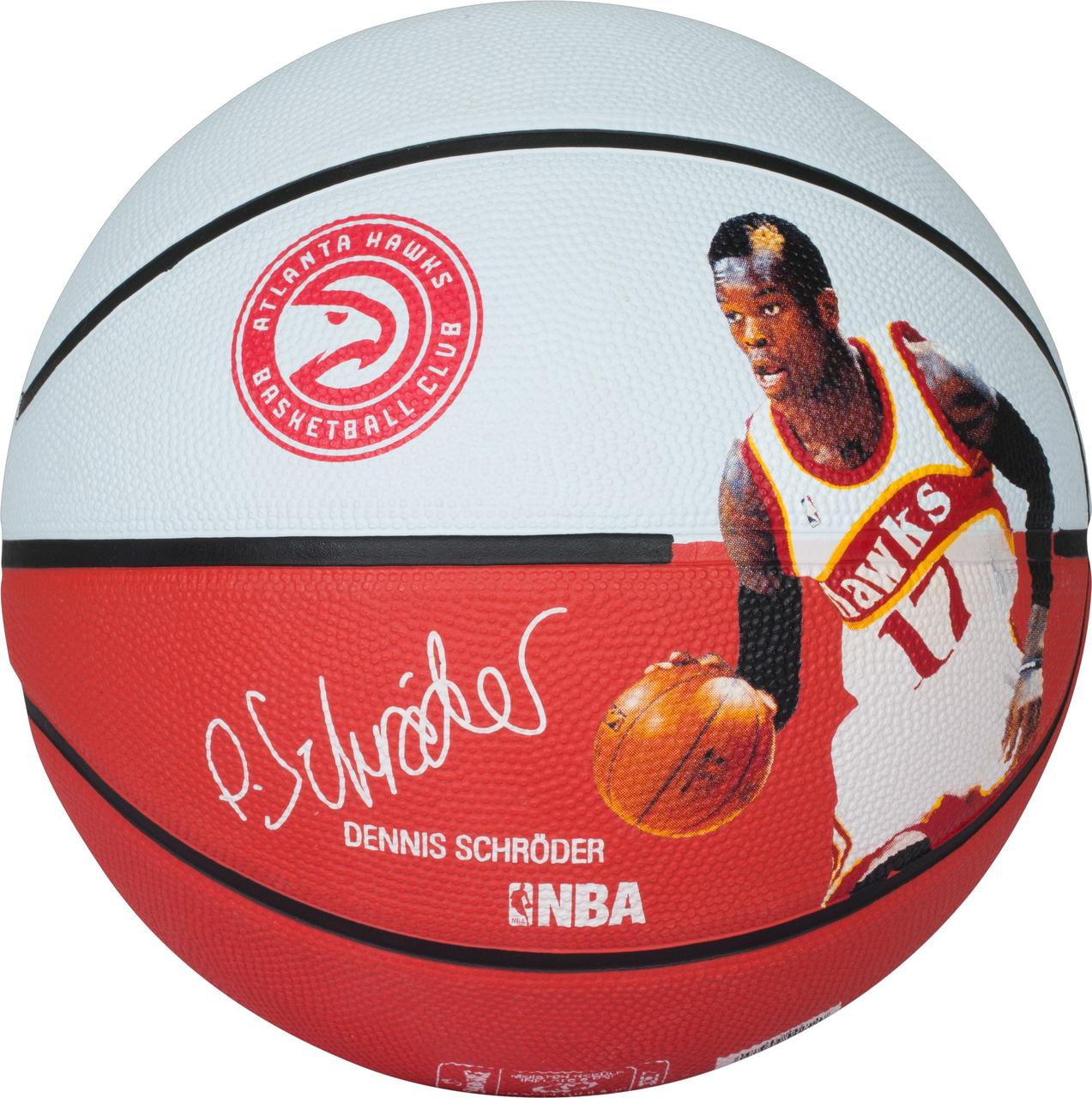 М'яч баскетбольний Spalding NBA Player Dennis Schroeder Size 7 гумовий для гри на вулиці в стритбол