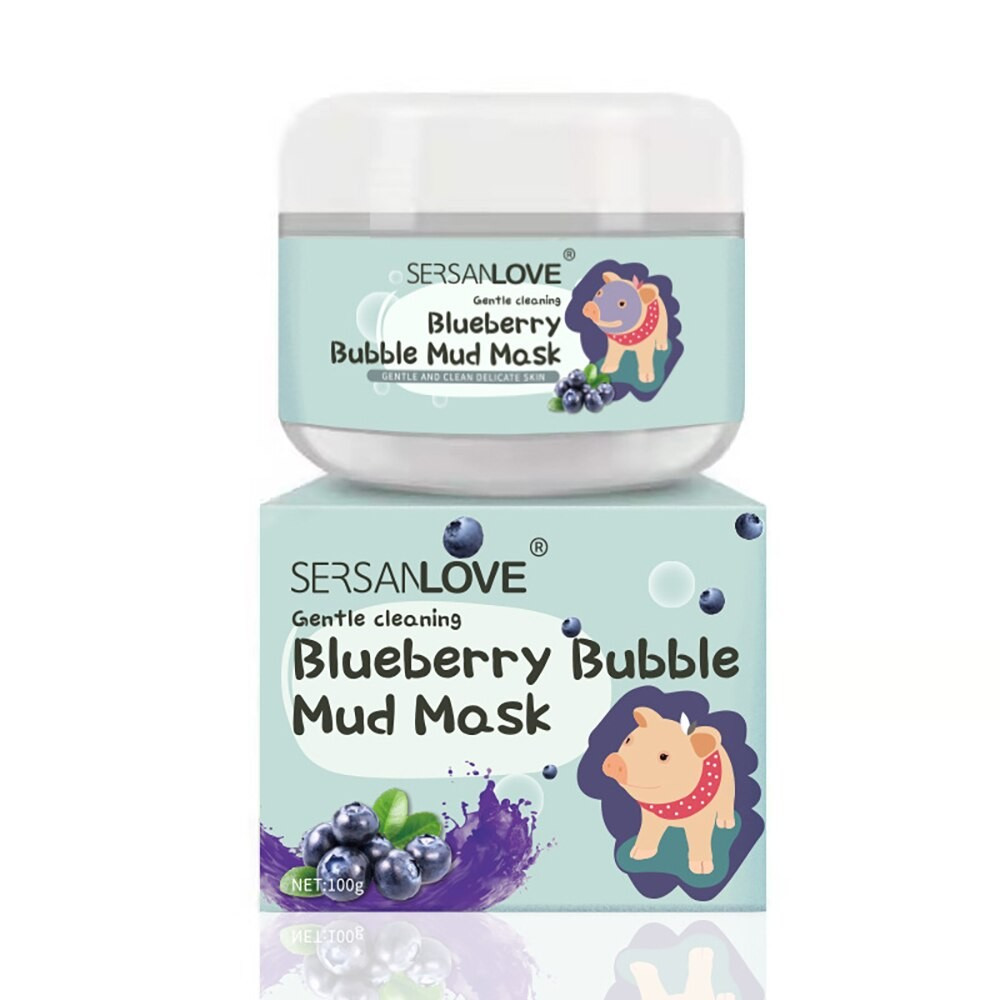 Маска для обличчя SERSANLOVE Carbonated Bubble Clay Mask з екстрактом чорниці 100 г
