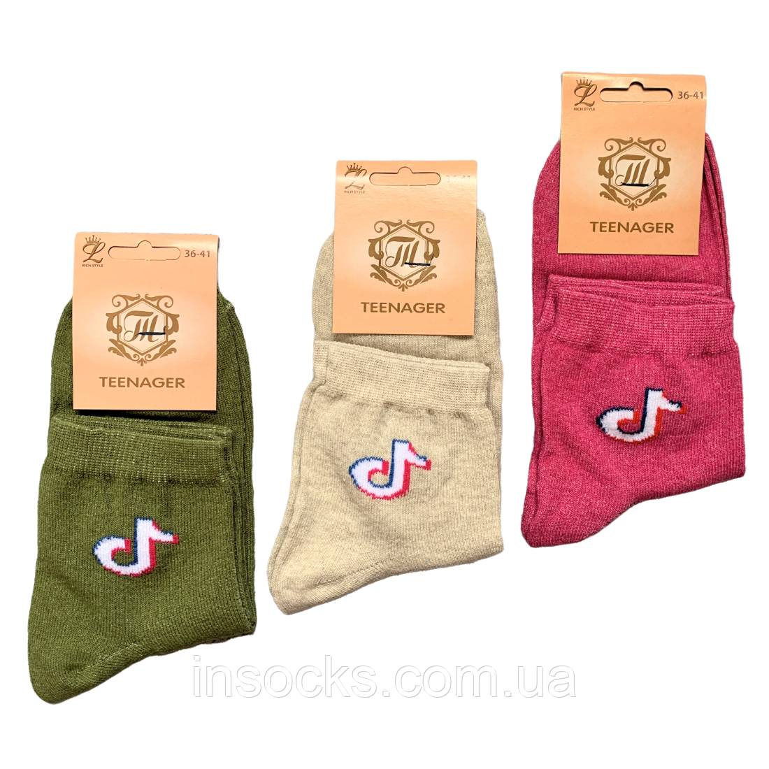 Шкарпетки жіночі "Teenager" TikTok, демісезонні. 36-41р. Середньої висоти., фото 1