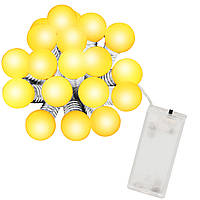 Гірлянда у вигляді лампочок на батарейках 4 м Springos CL0112 Warm White 20 LED