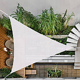 Тент-парус тіньовий 5 x 5 x 5 м Springos трикутний для будинку саду туризму, фото 9