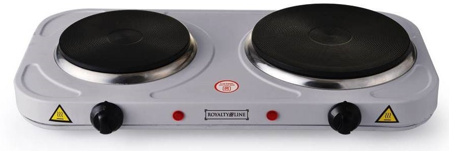 Електрична кухонна плита Royalty Line DKP-2500.15 на дві канфорки 1000 + 1500 Вт