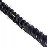 Канат для кросфіту 9 м Springos FA0104 Battle Rope спортивний з ручками для дому спортзалу, фото 7