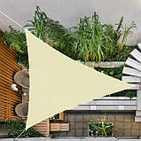 Тент-парус тіньовий 7 x 5 x 5 м Springos трикутний для будинку саду туризму, фото 9