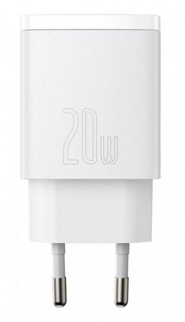 МЗП блочок 20W USB-A/USB-C (CCXJ-B02) white Baseus