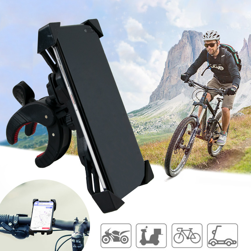 Тримач для телефону на велосипед Mobile phone stand V-085 Чорний, кріплення підставка для телефону на мотоцикл