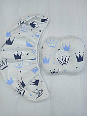 Набір в коляску 2 предмети подушка і простирадло на резинці комплект постільної білизни в дитячий візок, фото 3