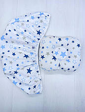 Набір в коляску 2 предмети подушка і  простирадло на резинці комплект постільної білизни в дитячий візок, фото 3