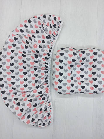 Набір в коляску 2 предмети подушка і простирадло на резинці комплект постільної білизни в дитячий візок, фото 1