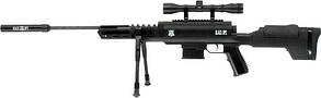 Гвинтівка пневматична NoricaBlack OPS Sniper + приціл 4x32 + сошки, 4,5 мм, 305 м/c, приклад - пластик