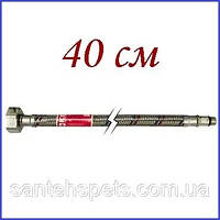 Шланг М10-1/2" 40 см підведення подачі води до змішувача довжина для кухні умивальника біде Fado