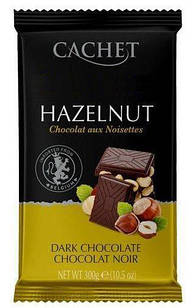 Шоколад чорний Cachet (Кашет) 54 % какао з фундуком (лісовий горіх) 300 г Бельгія