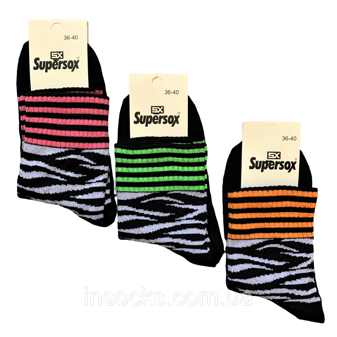 Шкарпетки жіночі "Supersox". 36-40р. Середньої висоти, демісезонні.