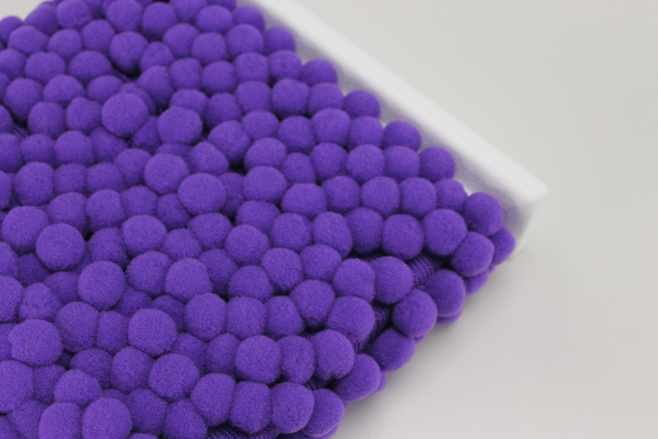 Тасьма з помпонами фіолетового кольору d 20 мм, фото 1