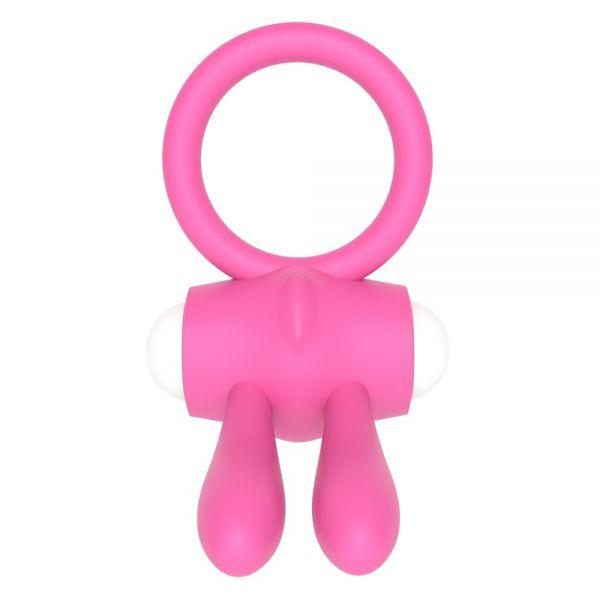 Ерекційне віброкольцо Power Clit Cockring, Pink