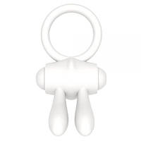 Ерекційне віброкольцо Power Clit Cockring, White
