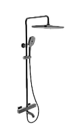 Душевая система с термостатом GAPPO G24791-6, 3-функциональная лейка, черный