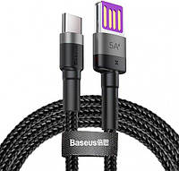 Кабель Baseus Cafule HW Quick Charging Cable USB to Type-C 40W 1m CATKLF-PG1 Black-Grey