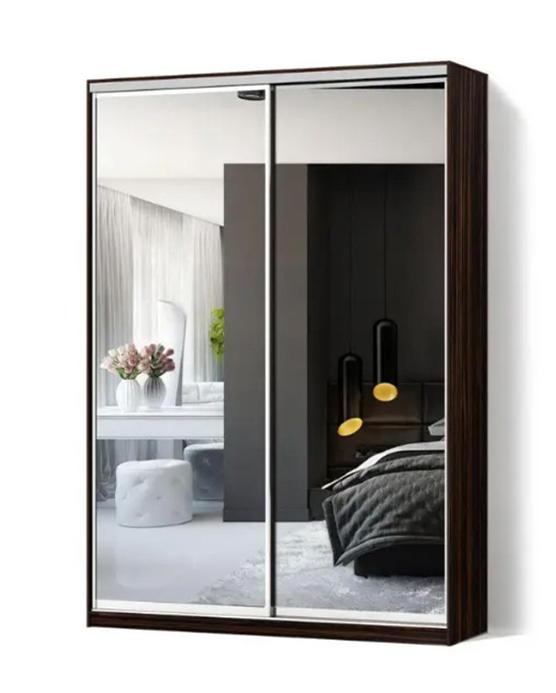 Шафа-купе 1500x450x2400 Фасади Дзеркало+Дзеркало, фото 1