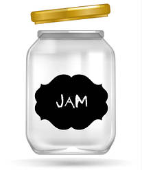 Крейдяна дошка Наклейка на банки (ПВХ наклейки, стікери декор наклейки для консервації для написів) під крейду