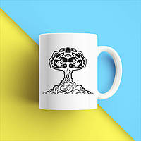 Білий кухоль (чашка) з принтом "Силач з диму" Push IT