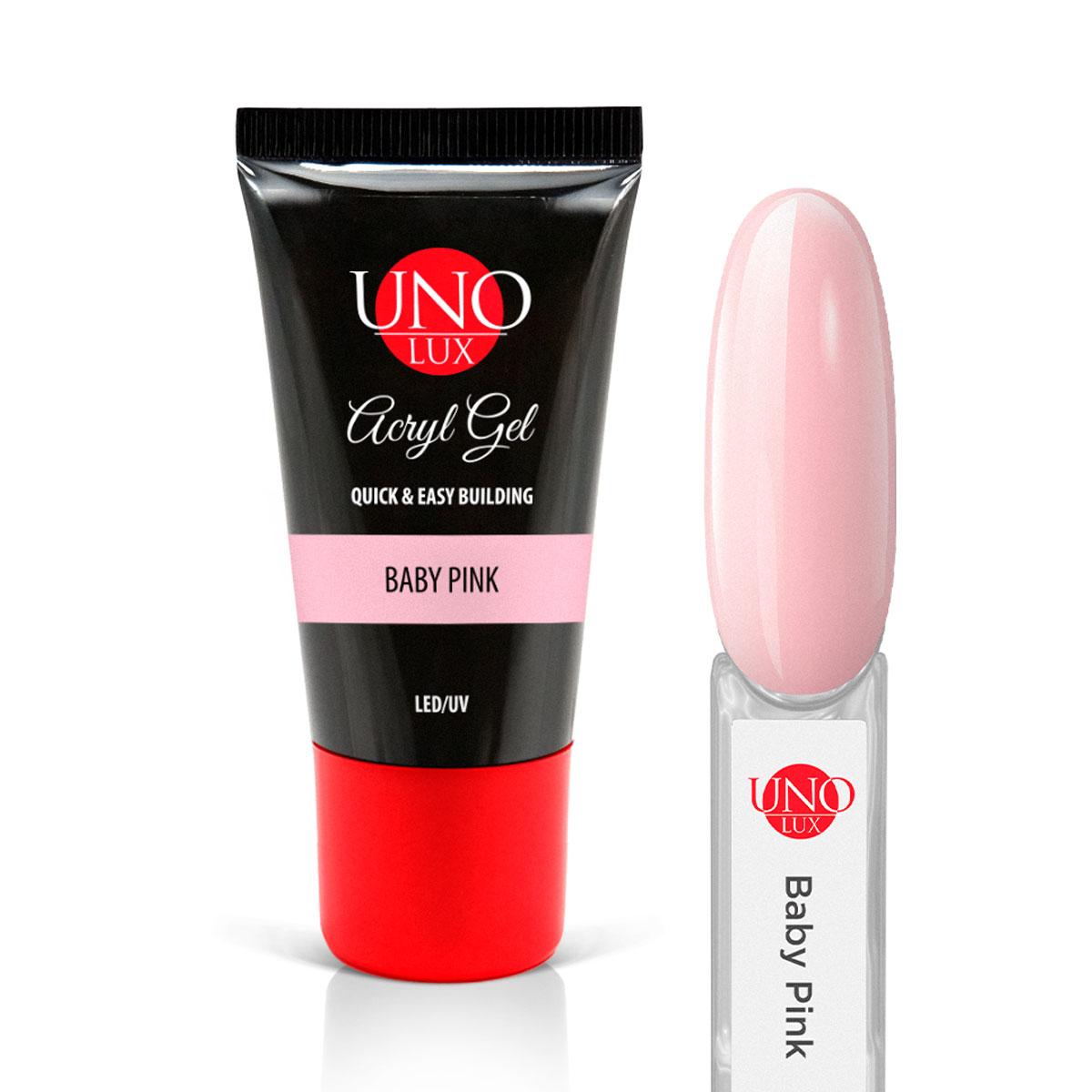Акрил-гель Uno Baby Pink камуфлюючий, 30 мл