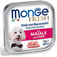 Влажный корм Monge Dog Fresh со свининой, 100 г*32 шт