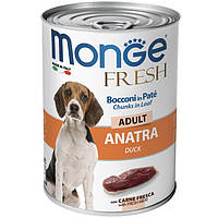 Влажный корм для собак Monge (Монж) dog Fresh кусочки в паштете утка 400 гр