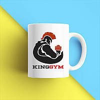 Білий кухоль (чашка) з принтом "King gym" Push IT