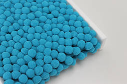 Тасьма з помпонами бірюзового кольору d 20 мм