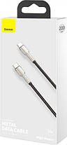 Кабель Baseus Cafule Series Metal Cable Type-C to Type-C 100W 1m CATJK-C01 Black, фото 2