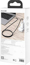 Кабель Baseus Cafule Series Metal Cable Type-C to Type-C 100W 1m CATJK-C01 Black, фото 3