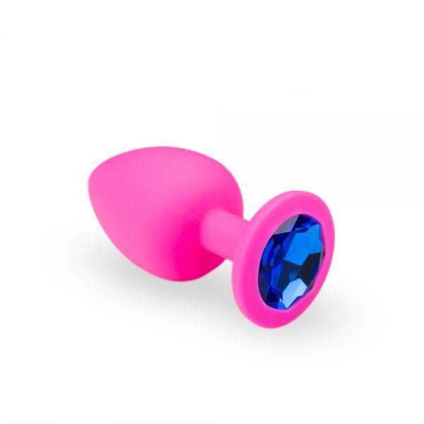 Анальний корок, Pink Silicone Sapphire, L