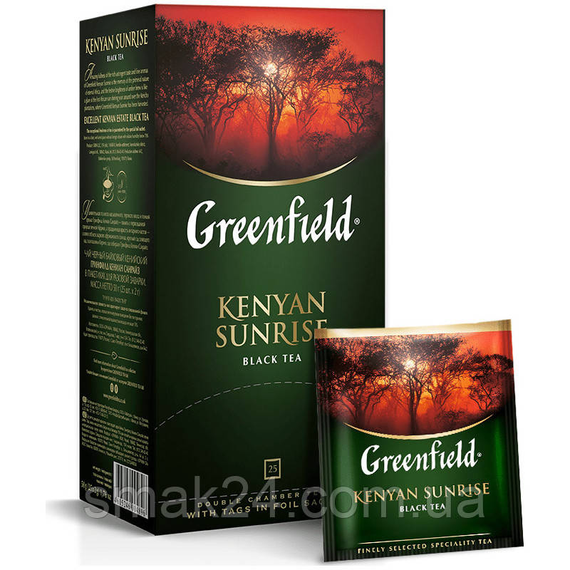 Чай чорний Greenfield «Kenyan Sunrise» (25 пакетиків х 2 г) 50 г