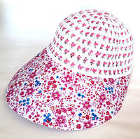 Шляпка-козырек женская Fashion (58-59 см) малиново-белая (ШЧ092/2)