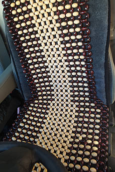 Дерев'яна автомасажна накидка на сидіння автомобіля з роликовим точковим масажем, універсальна накидка для авто та офісу