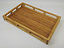Дерев’яний піднос для подачі страв з дуба з ручками, 52×32×5.3 см — міцний та стильний кухонний аксесуар для дому та подарунка, фото 3