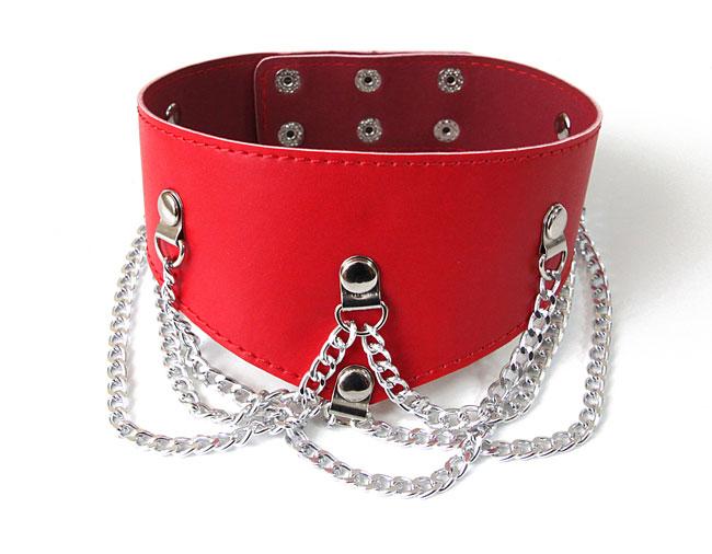 ОШЕЙНИК колір червоний, (PVC, метал)