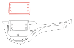 Комплект викрійок для салону TOYOTA CAMRY 2021