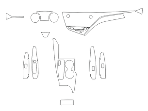 Комплект викрійок для салону TOYOTA CAMRY 2019