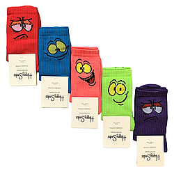 Шкарпетки жіночі "Happy Socks" Smiles, хб, демісезонні. 36-40р. Високі.