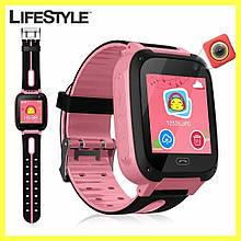 Дитячі наручні годинники Smart F3 / Смарт годинник з GPS і батьківським контролем / Розумний годинник Рожевий