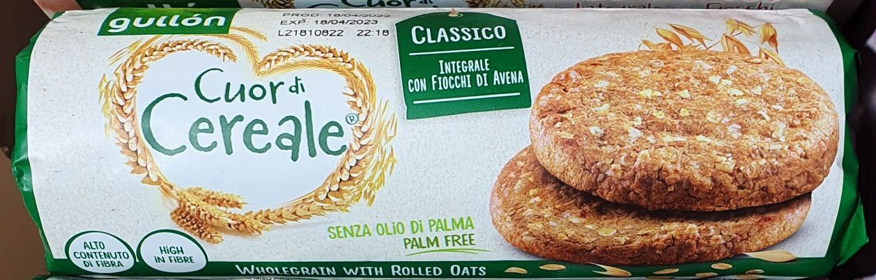 Печиво Gullon Cuor di Cereale Classico Без пальмової олії 280 г., фото 1