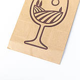 Пакети паперові під пляшку 150*90*360 мм Пакет під алкоголь красиві Крафт пакети для вина, фото 3